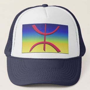 Vlag van Amazigh en Kabyle Trucker Pet