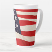 Vlag van Amerika Latte Mok (Rechterhoek)