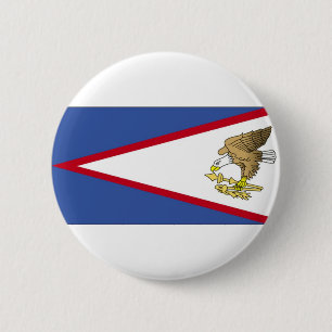 Vlag van Amerikaans Samoa Ronde Button 5,7 Cm