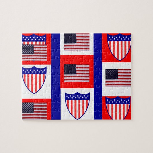 Vlag van Amerikaanse puzzel (Horizontaal)