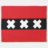 Vlag van Amsterdam Fleece Deken (Voorkant (Horizontaal))