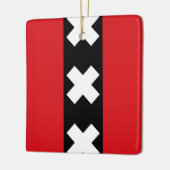 Vlag van Amsterdam Keramisch Ornament (Links)