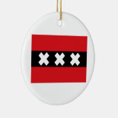 Vlag van Amsterdam Keramisch Ornament (Rechts)