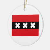 Vlag van Amsterdam Keramisch Ornament (Links)