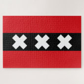 Vlag van Amsterdam Legpuzzel (Horizontaal)