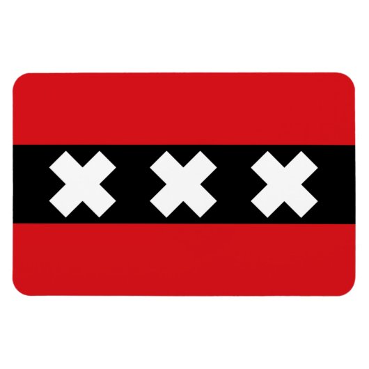 vlag van Amsterdam Magneet (Horizontaal)
