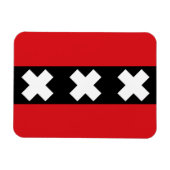 Vlag van Amsterdam Magneet (Horizontaal)