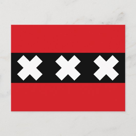 Vlag van Amsterdam, Nederland Briefkaart (Voorkant)