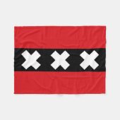 Vlag van Amsterdam, Nederland Fleece Deken (Voorkant (Horizontaal))