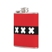 Vlag van Amsterdam, Nederland Heupfles (Links)