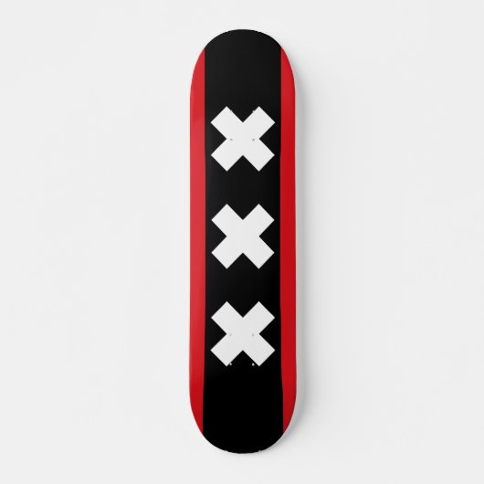 Vlag van Amsterdam, Nederland Skateboard (Voorkant)