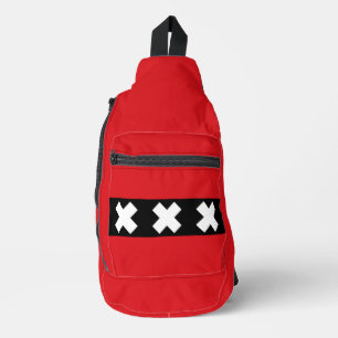 Vlag van Amsterdam, Nederland Sling Bag