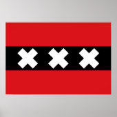 Vlag van Amsterdam Poster (Voorkant)