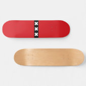 Vlag van Amsterdam Skateboard (Horizontaal)