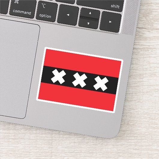 Vlag van Amsterdam Sticker (Detail)