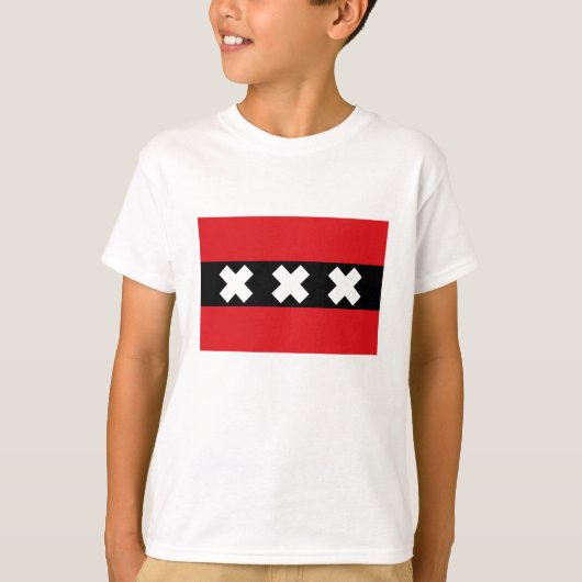 Vlag van Amsterdam T-shirt (Voorkant)