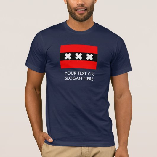 Vlag van Amsterdam T-shirt (Voorkant)