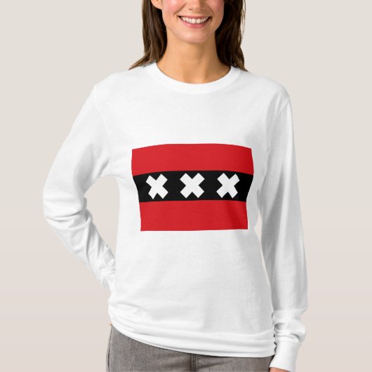 Vlag van Amsterdam T-shirt (Voorkant)