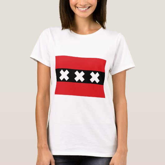 Vlag van Amsterdam T-shirt (Voorkant)
