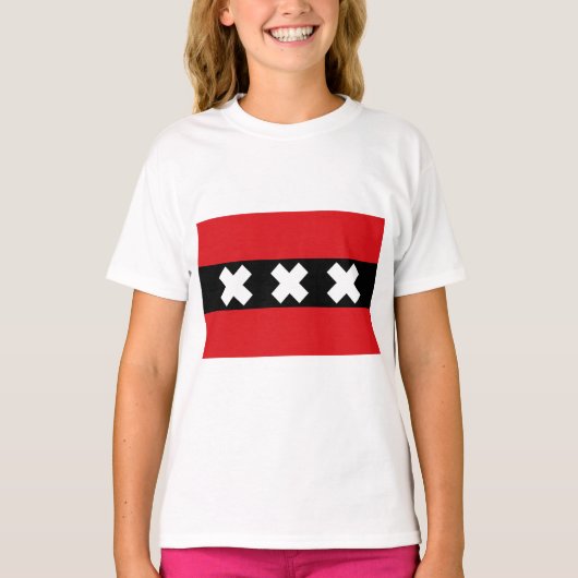 Vlag van Amsterdam T-shirt (Voorkant)