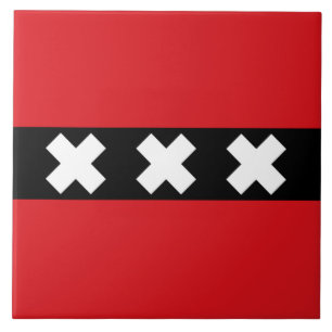 Vlag van Amsterdam Tegeltje