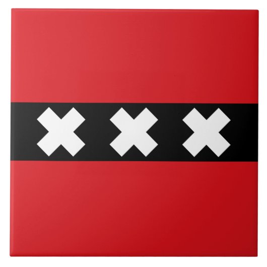 Vlag van Amsterdam Tegeltje (Voorkant)