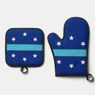 Vlag van Anaheim, California Car Magnet Ovenwant & Pannenlap Set