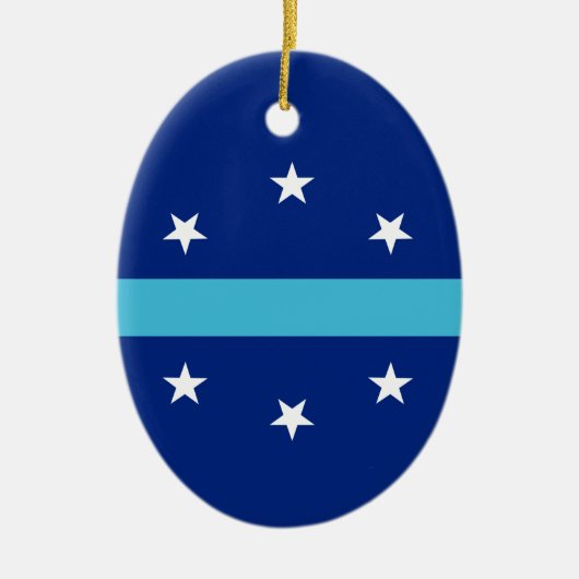 Vlag van Anaheim in Californië Keramisch Ornament (Voorkant)