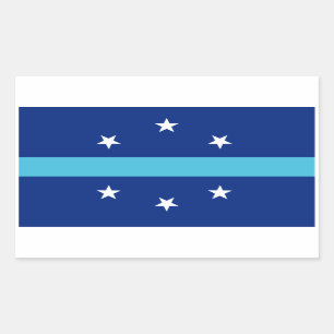 Vlag van Anaheim in Californië Rechthoekige Sticker