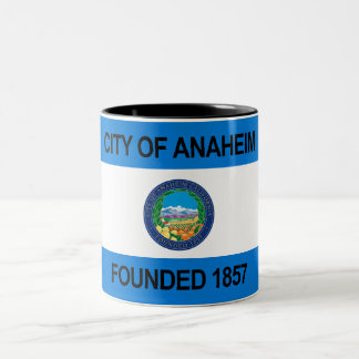 Vlag van Anaheim Tweekleurige Koffiemok