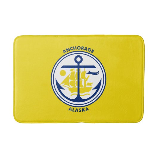Vlag van Anchorage, Alaska Bath Mat (Voorkant)