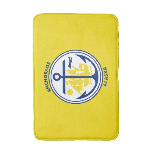 Vlag van Anchorage, Alaska Bath Mat (Voorkant Verticaal)