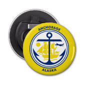 Vlag van Anchorage, Alaska Bottle Opener (Voorkant)