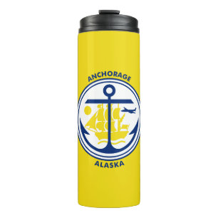 Vlag van Anchorage, Alaska Thermal Tumbler Thermosbeker