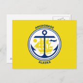 Vlag van Anchorage, Briefkaart Alaska (Voorkant / Achterkant)