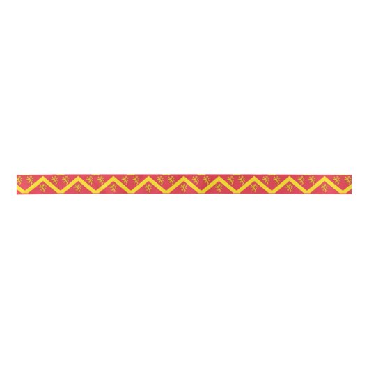 Vlag van Anglesey Satin Ribbon Lint (Voorkant)