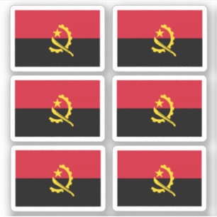 Vlag van Angola - een verzameling Sticker