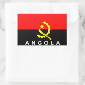 vlag van angola - land - naam rechthoekige sticker (Tas)