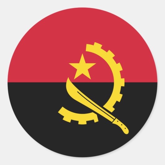 Vlag van Angola Sticker (Voorkant)