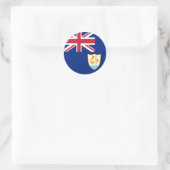 Vlag van Anguilla Ronde Sticker (Tas)