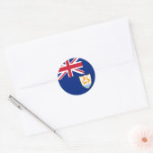 Vlag van Anguilla Ronde Sticker (Envelop)