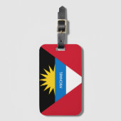 Vlag van Antigua en Barbuda Bagagelabel (Voorkant (verticaal))
