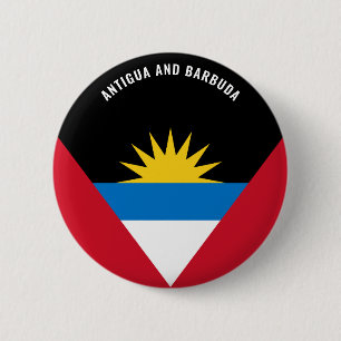 Vlag van Antigua en Barbuda charming patriottisch Ronde Button 5,7 Cm