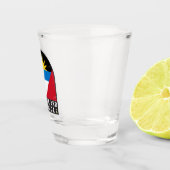 Vlag van Antigua en Barbuda Emblem Verstoorde Vint Shot Glas (Rechts)