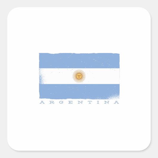 Vlag van ARGENTINA Vierkante Sticker (Voorkant)