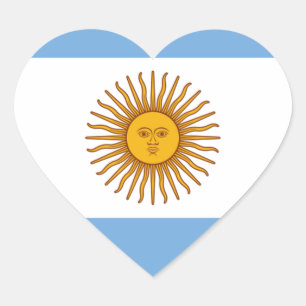 Vlag van Argentinië - Bandera de Argentinië Hart Sticker