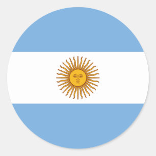Vlag van Argentinië - Bandera de Argentinië Ronde Sticker