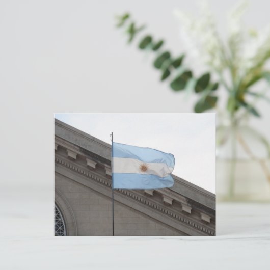 vlag van argentinië briefkaart (Staand voorkant)