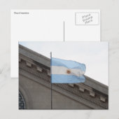 vlag van argentinië briefkaart (Voorkant / Achterkant)