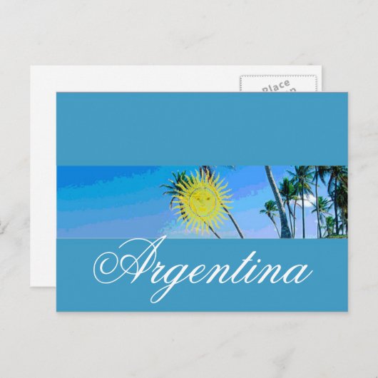 vlag van Argentinië Briefkaart (Voorkant / Achterkant)